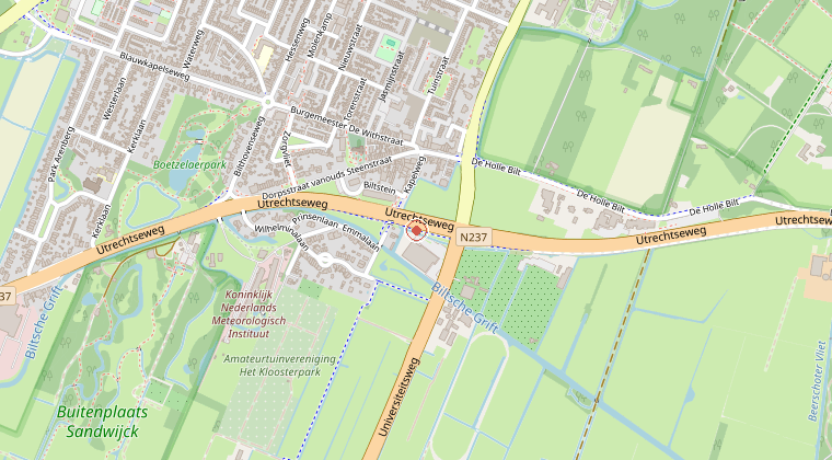 Kaart van de omgeving van de melding
