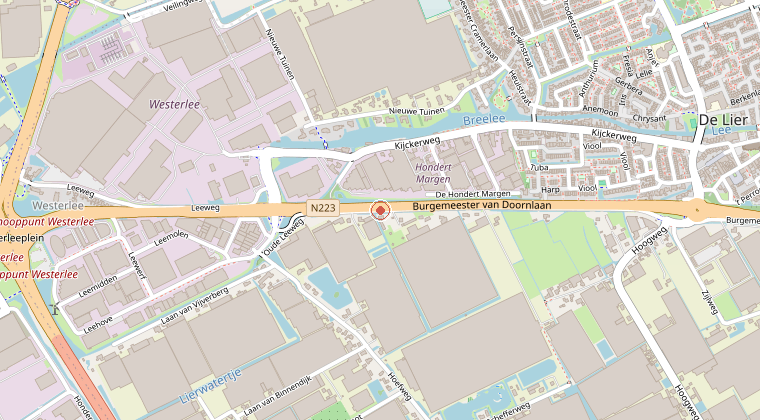 Kaart van de omgeving van de melding