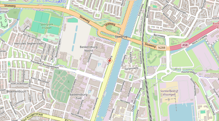 Kaart van de omgeving van de melding