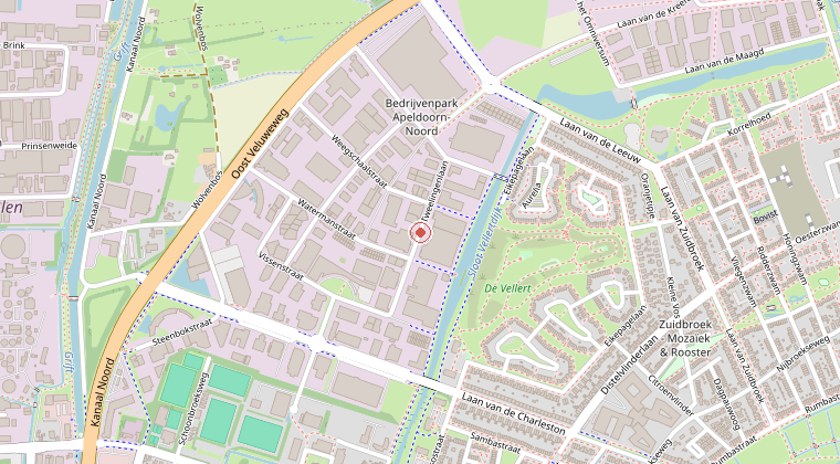 Kaart van de omgeving van de melding