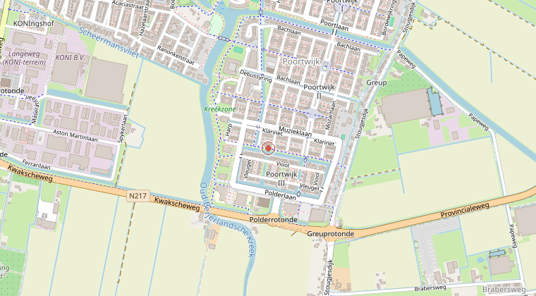 Kaart van de omgeving van de melding