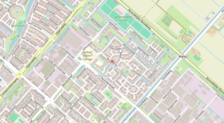 Kaart van de omgeving van de melding