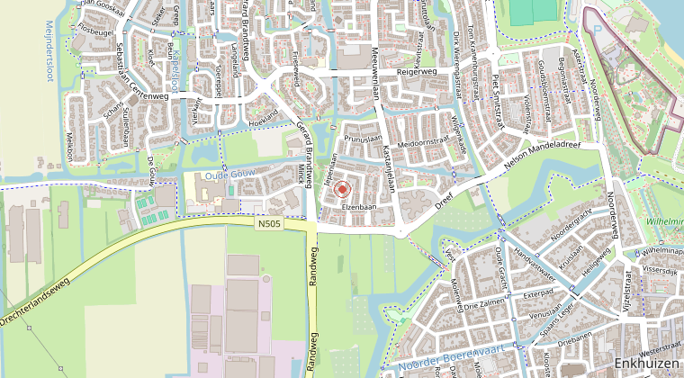 Kaart van de omgeving van de melding