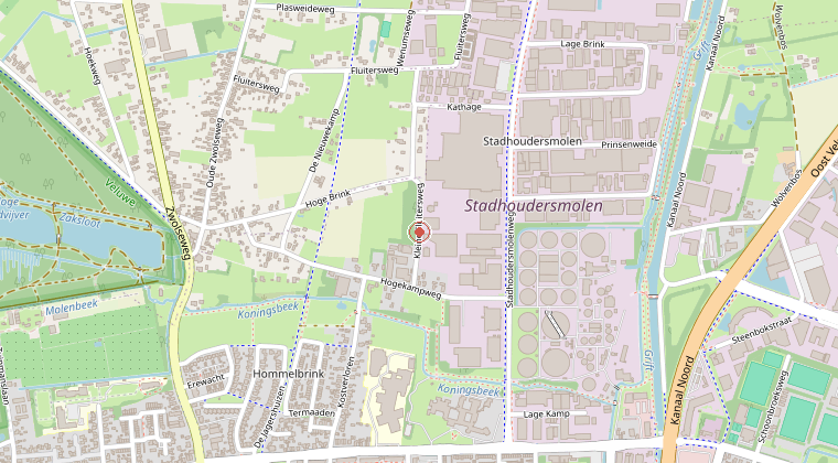Kaart van de omgeving van de melding