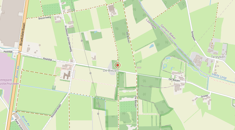 Kaart van de omgeving van de melding