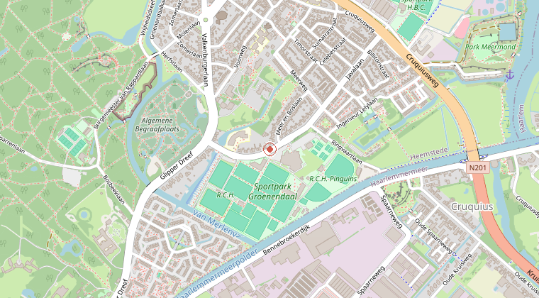 Kaart van de omgeving van de melding