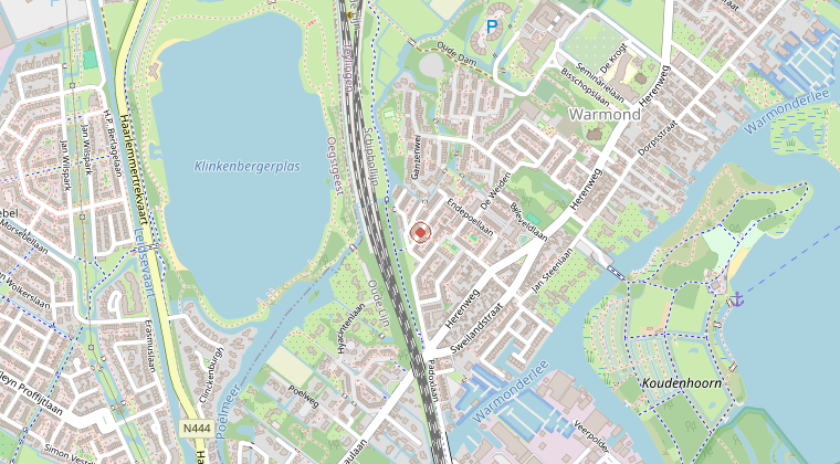 Kaart van de omgeving van de melding