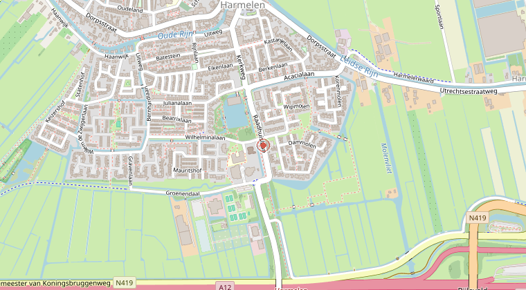 Kaart van de omgeving van de melding
