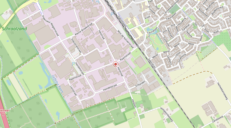 Kaart van de omgeving van de melding
