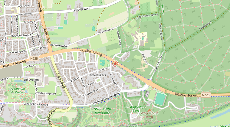 Kaart van de omgeving van de melding