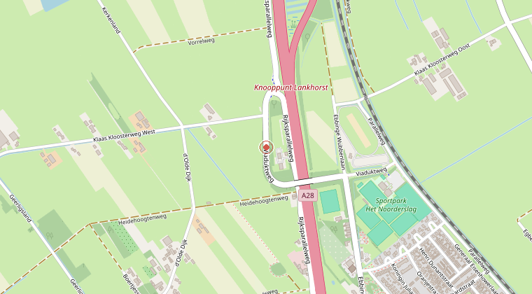 Kaart van de omgeving van de melding