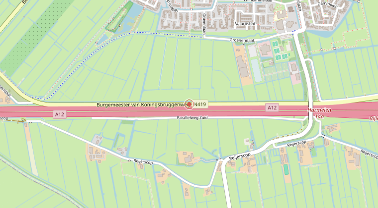 Kaart van de omgeving van de melding
