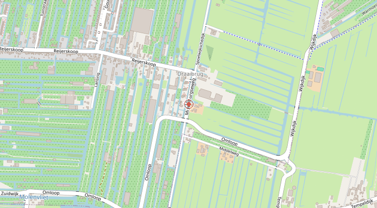 Kaart van de omgeving van de melding