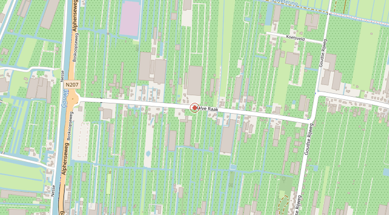 Kaart van de omgeving van de melding