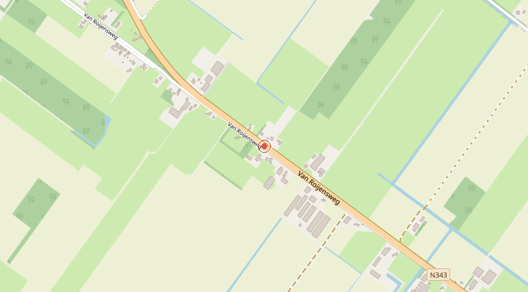 Kaart van de omgeving van de melding