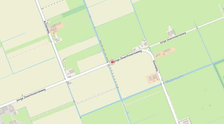 Kaart van de omgeving van de melding