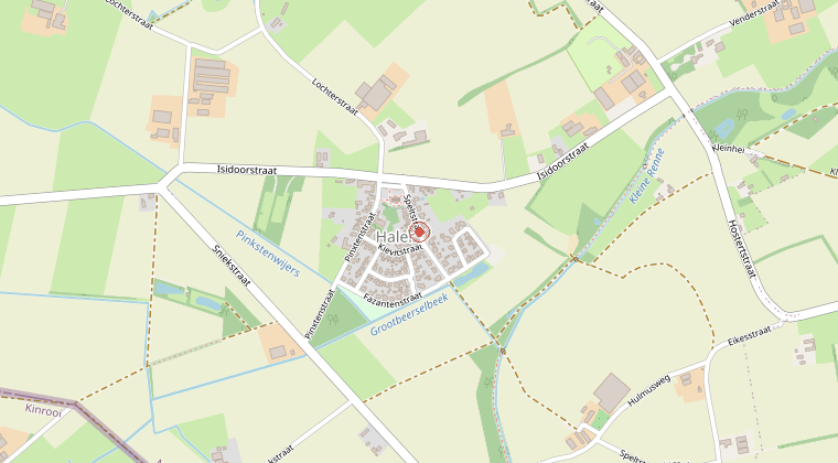 Kaart van de omgeving van de melding