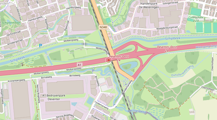 Kaart van de omgeving van de melding