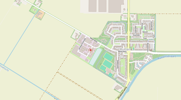 Kaart van de omgeving van de melding