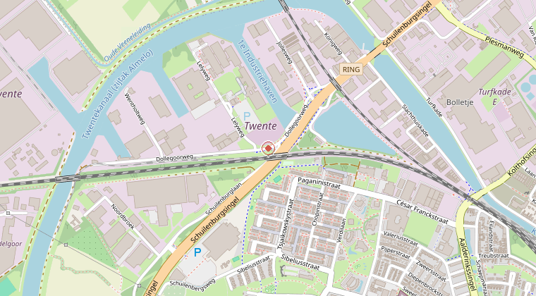 Kaart van de omgeving van de melding