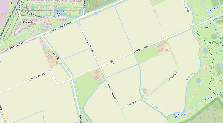 Kaart van de omgeving van de melding