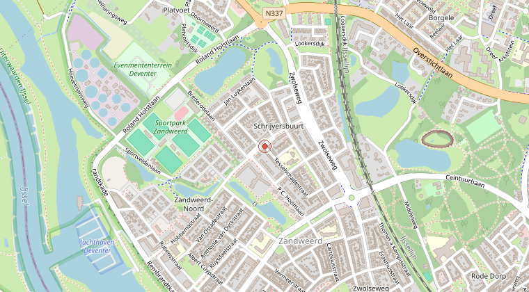 Kaart van de omgeving van de melding
