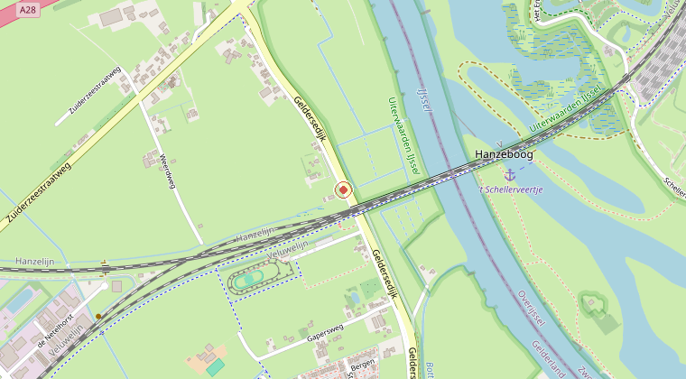 Kaart van de omgeving van de melding