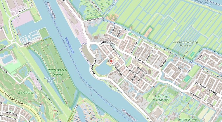 Kaart van de omgeving van de melding