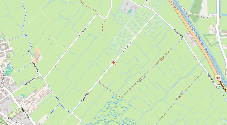 Kaart van de omgeving van de melding