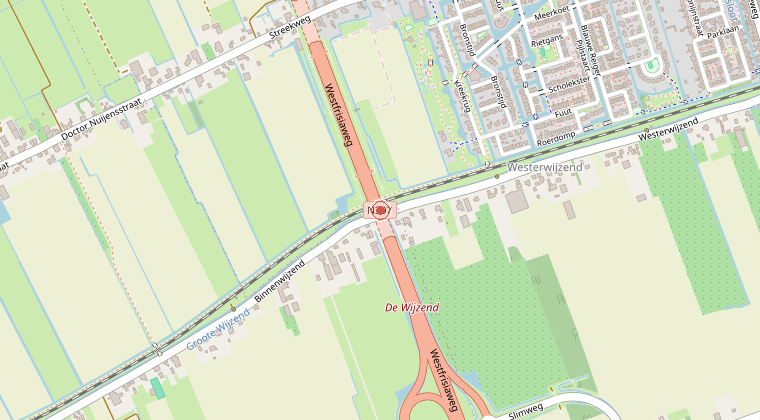 Kaart van de omgeving van de melding