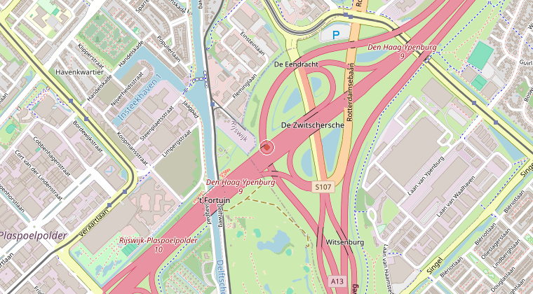 Kaart van de omgeving van de melding