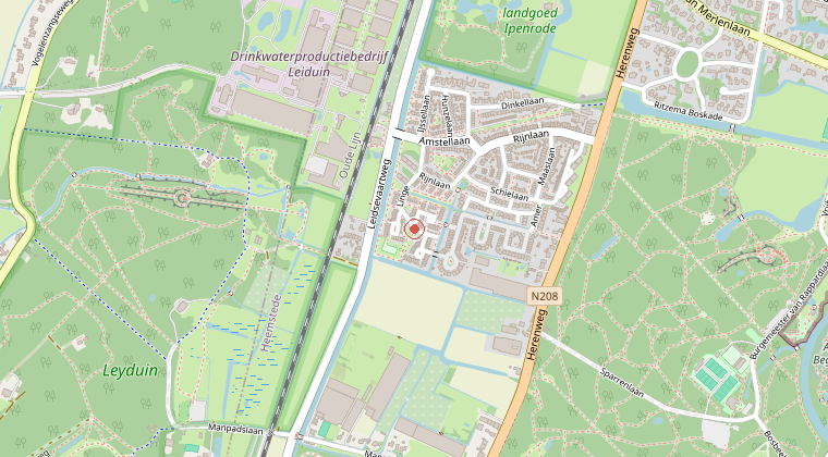 Kaart van de omgeving van de melding