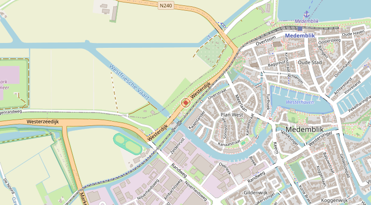 Kaart van de omgeving van de melding