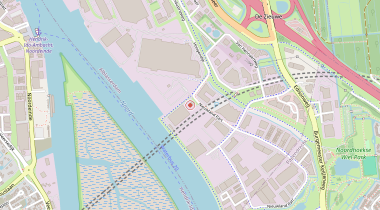 Kaart van de omgeving van de melding