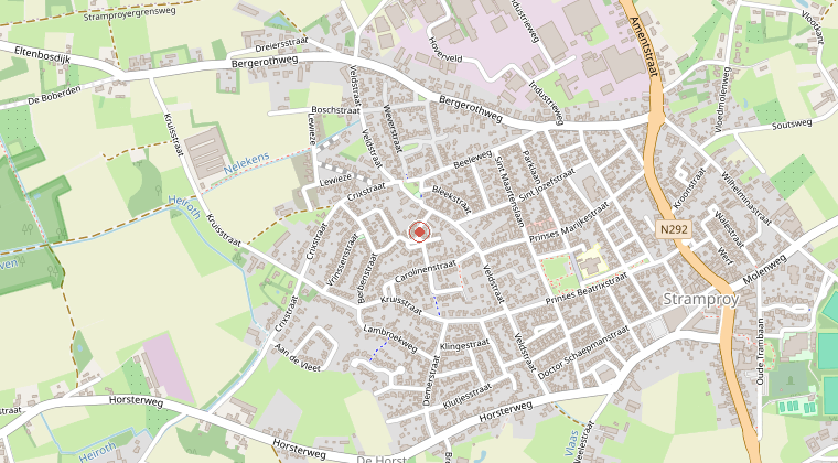 Kaart van de omgeving van de melding