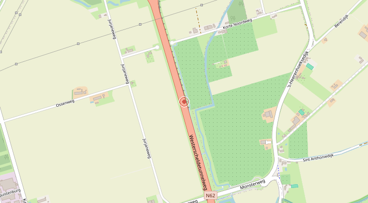 Kaart van de omgeving van de melding