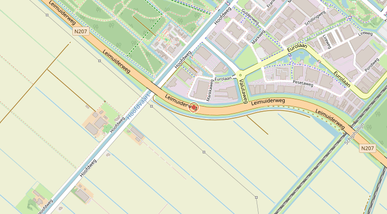 Kaart van de omgeving van de melding