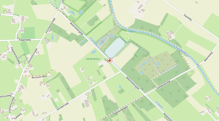 Kaart van de omgeving van de melding