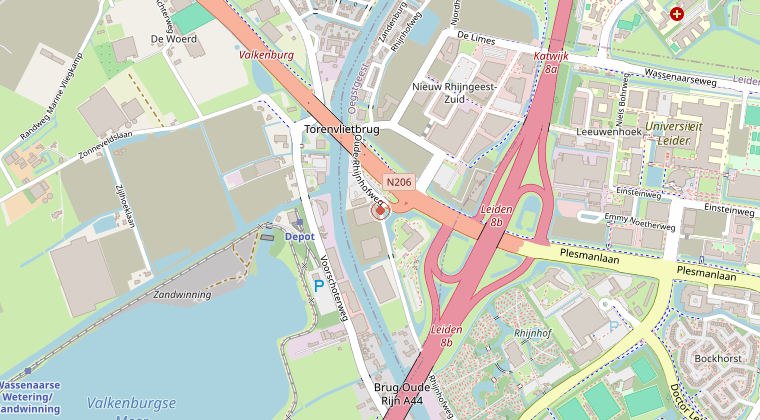 Kaart van de omgeving van de melding