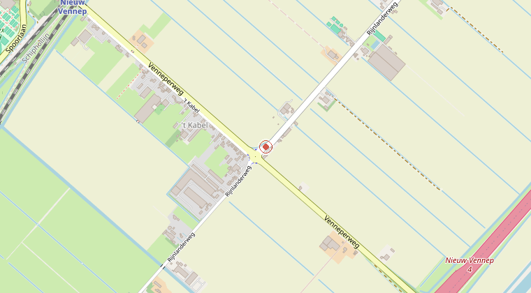 Kaart van de omgeving van de melding