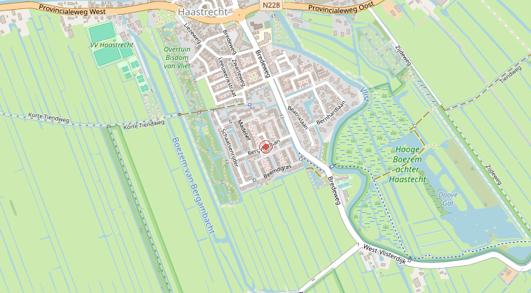 Kaart van de omgeving van de melding
