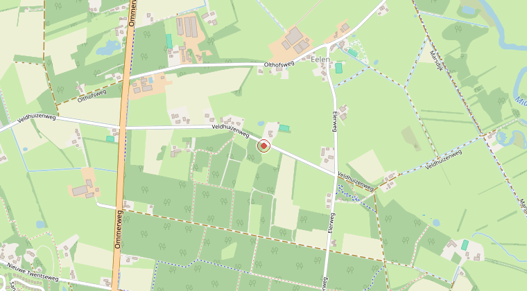 Kaart van de omgeving van de melding
