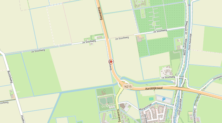 Kaart van de omgeving van de melding