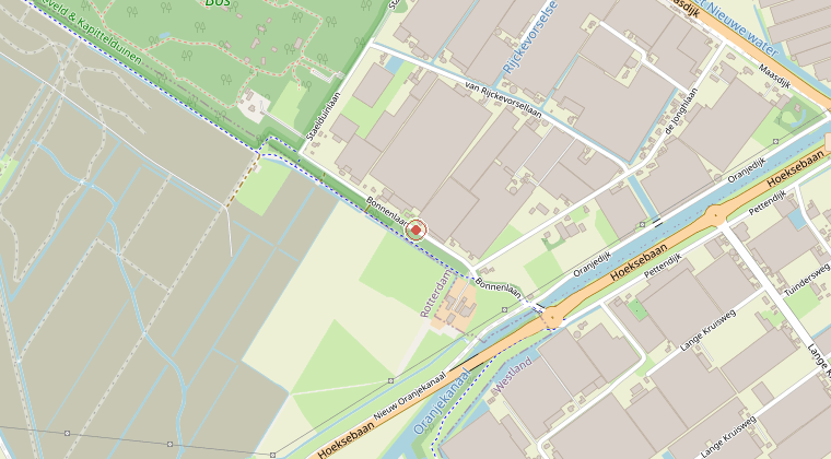 Kaart van de omgeving van de melding