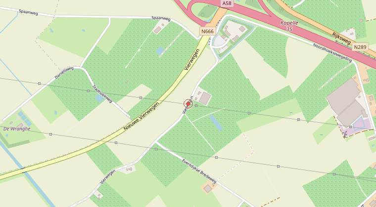 Kaart van de omgeving van de melding