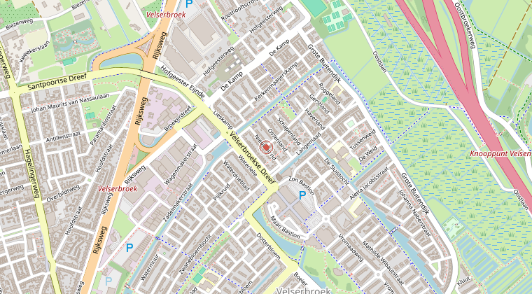 Kaart van de omgeving van de melding