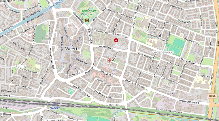 Kaart van de omgeving van de melding