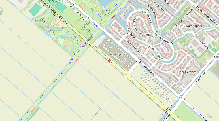 Kaart van de omgeving van de melding