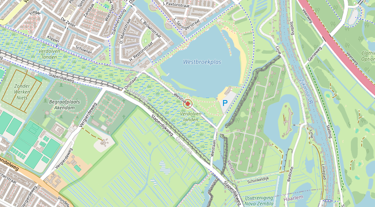 Kaart van de omgeving van de melding