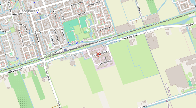 Kaart van de omgeving van de melding